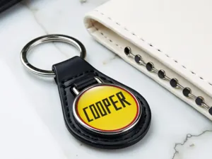 Mini Cooper Kunstleder Schlüsselanhänger Edles Minimal Premium S